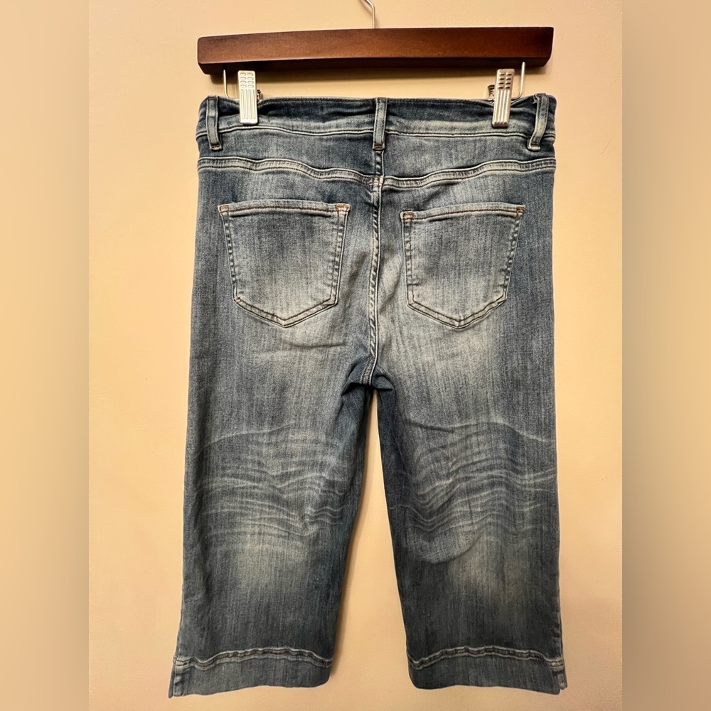 J. Jill High Rise Full Leg Crop Jeans Size 6P Blue Denim 21” Inseam, Petite - Picture 3 of 5